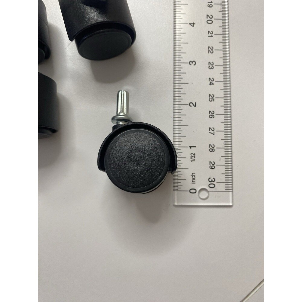 Lot 4 Stem Swivel Caster Wheels Plastic Replacement Parts - Picture 4 of 4